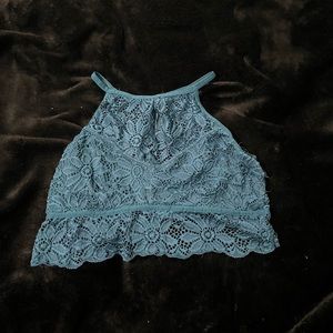 blue bralette